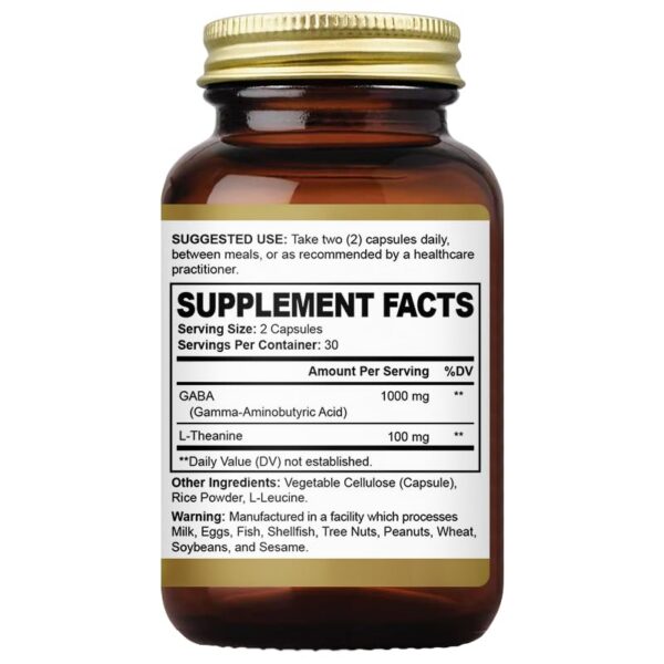 Oppuland suplemento gaba teanina 60 cápsulas vegetales