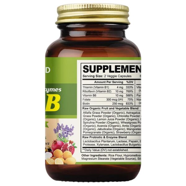 Version 1.0.0 Cápsulas de vitamina B oppuland en frasco