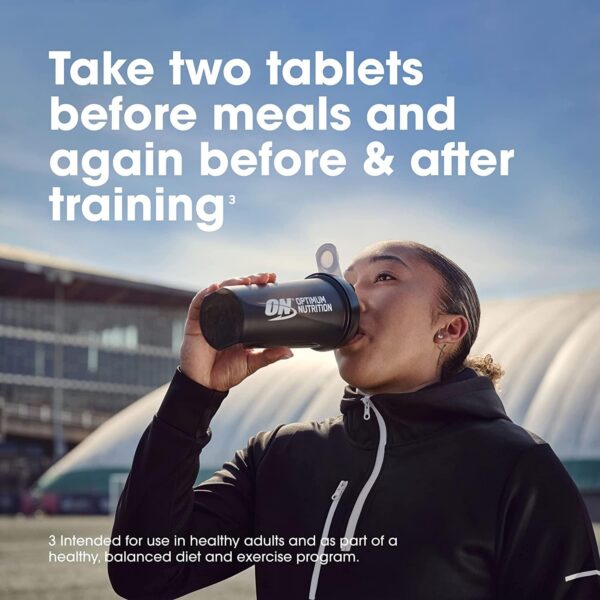 Frasco y tabletas de aminoacidos