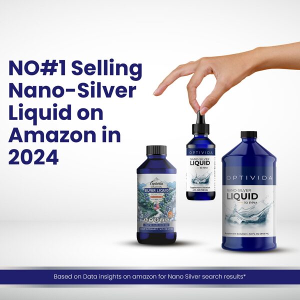 Conjunto de botellas OPTIVIDA plata coloidal líquida 2-pack