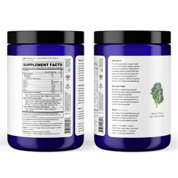 Version 1.0.0 Etiqueta de sabor cítrico en frasco