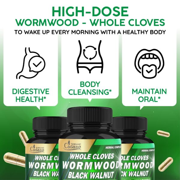 Frasco con etiqueta Organic Cadane Wormwood blend