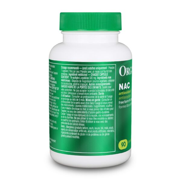Organika NAC envase y cápsulas