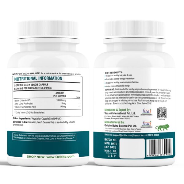 Version 1.0.0 Presentación final del producto ORIBITE Biotin