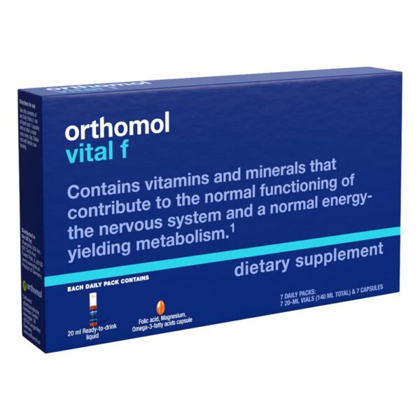 Version 1.0.0 Orthomol Vital F suplemento mujeres vitaminas A K omega-3