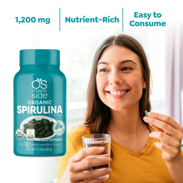 Tabletas de espirulina OS Organic Side para energía