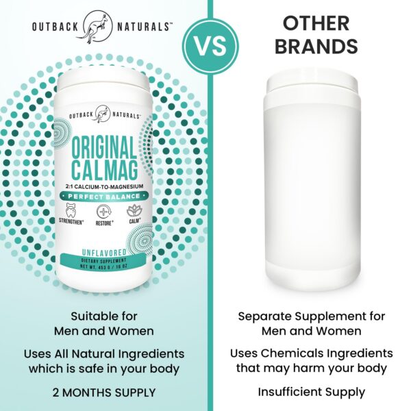 Frasco de calcio magnesio Outback Naturals