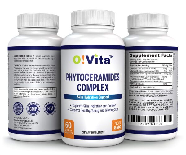 Version 1.0.0 Frasco de O!VITA Phytoceramides en estante