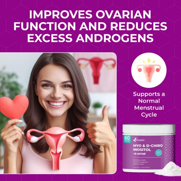 Ovofolic etiqueta lateral suplemento para equilibrio hormonal