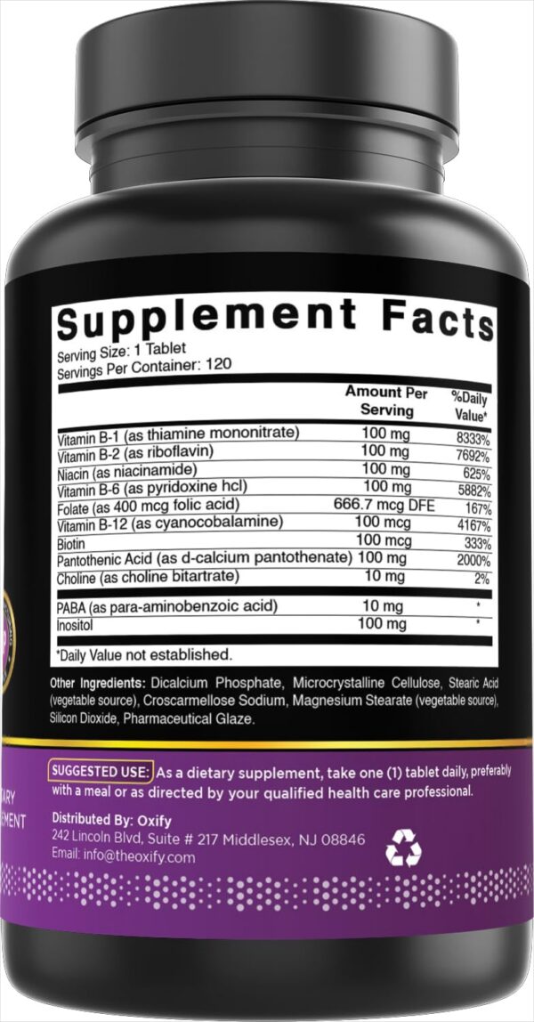 Version 1.0.0 Frasco de Oxify B-100 Complex en estante