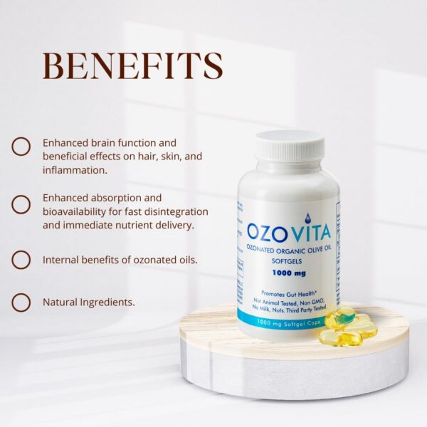 OZOVITA cápsulas aceite ozonizado orgánico contiene vitamina E