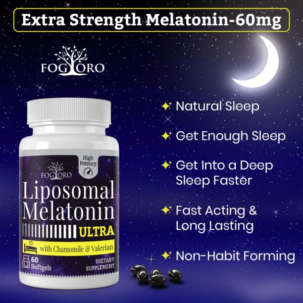 Pack 2 botes melatonina 60mg cápsulas Fogoro para dormir mejor