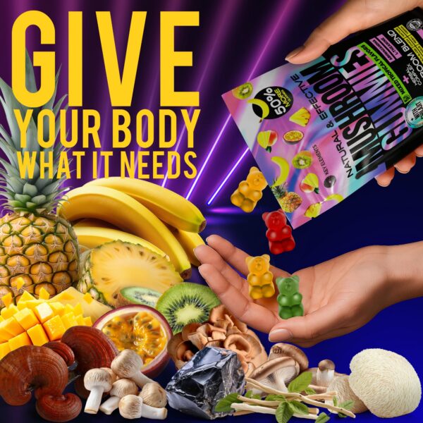 Pack de gomitas de hongos para uso diario saludable