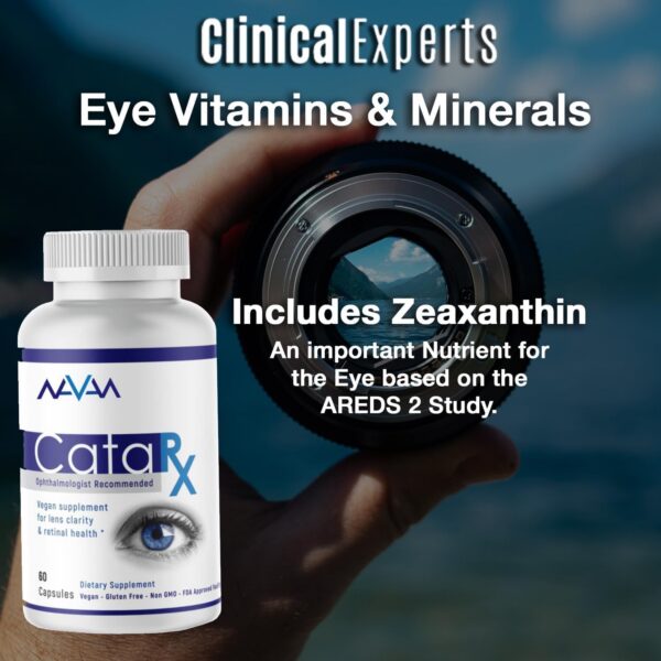 Packaging lado vitaminass Navan CataRx suplemento Kosher para ojos