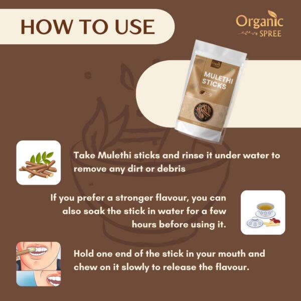Palitos Mulethi de regaliz orgánico para infusiones herbales