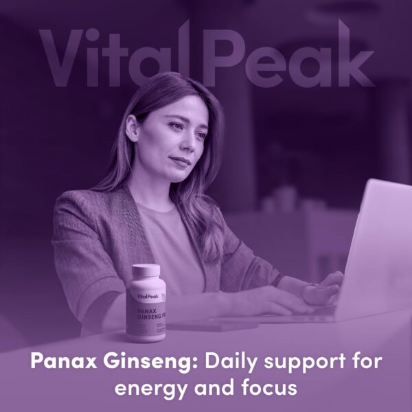 Frasco con Panax Ginseng Peak 500 mg