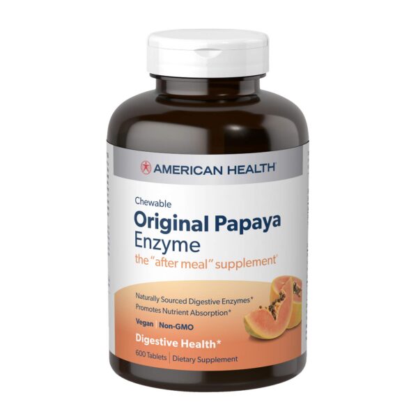 Tabletas masticables de enzimas papaya