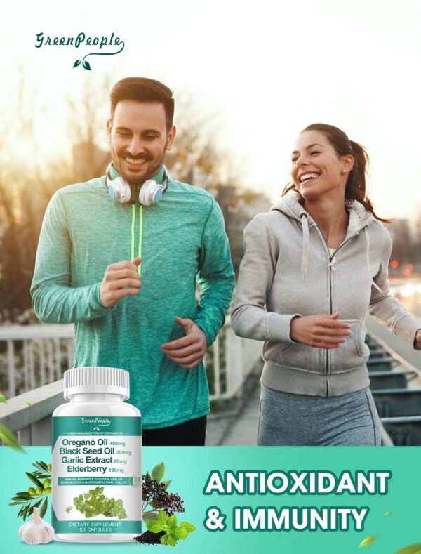 Paquete de 120 cápsulas de aceite de orégano orgánico