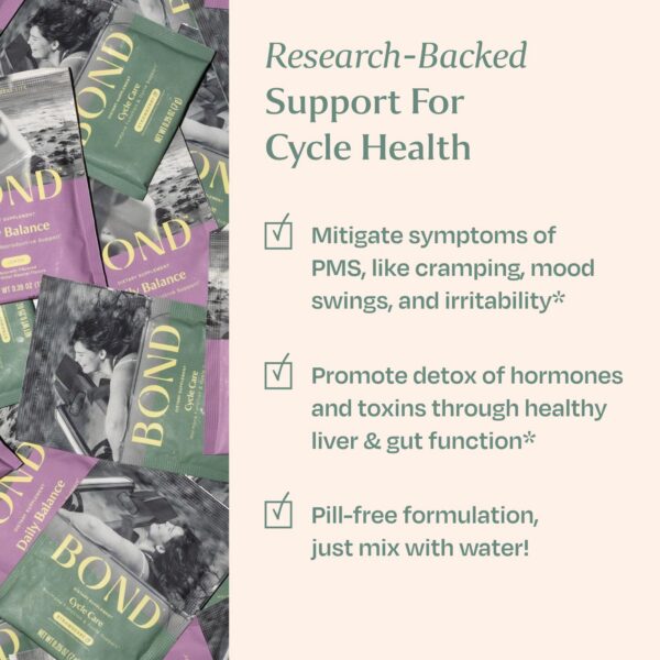 Paquete de 20 sobres de vitaminas BOND Cycle Care para mujeres