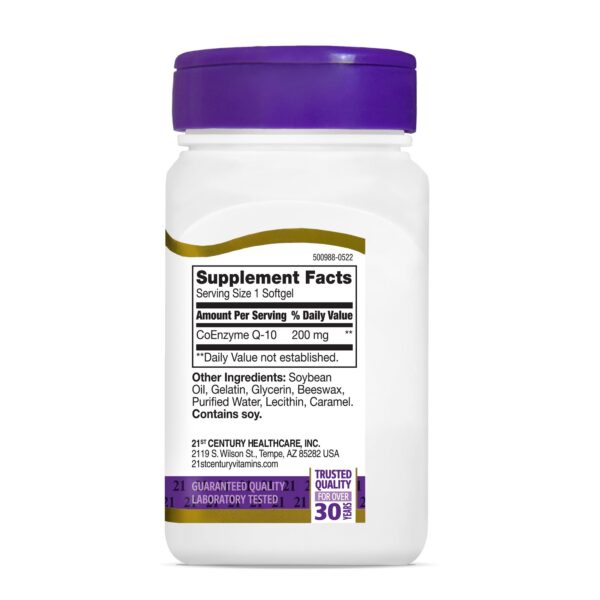 Paquete de 21st Century CoQ10 200 mg 90 cápsulas