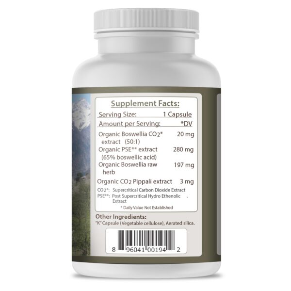 Paquete de 240 cápsulas veganas Boswellia Serrata para articulaciones