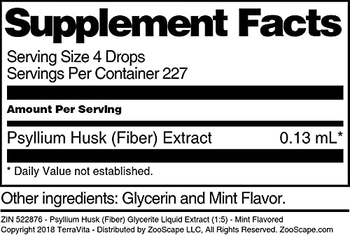 Paquete 3 extracto líquido psyllium fibra sabor menta