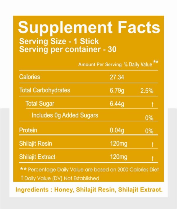 Paquete 30 palitos miel orgánica y shilajit Rankaz