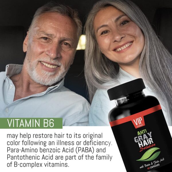 Mezcla natural VIP VITAMINS para evitar canas prematuras