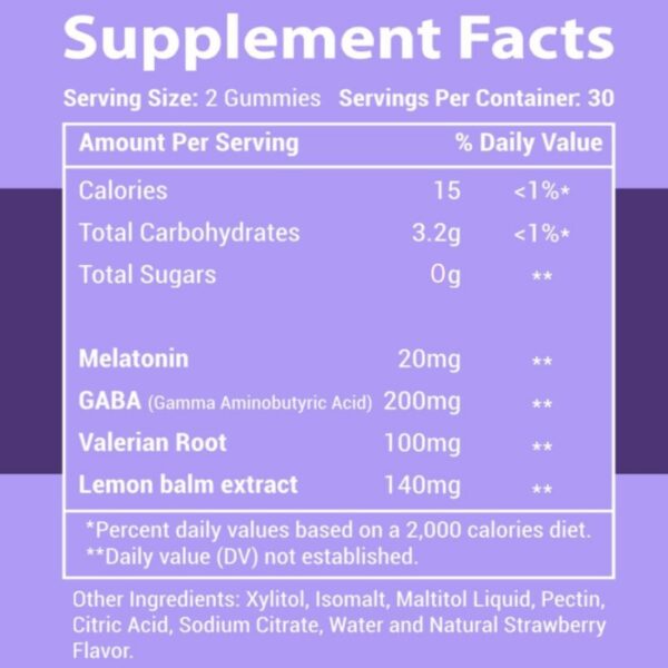 Paquete de 60 gomitas veganas para sueño True Roots