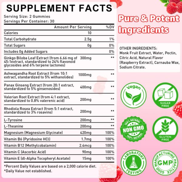 Paquete abierto gomas Ginkgo Biloba Flyrocer 60 unidades