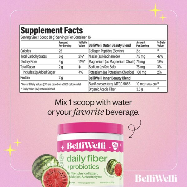 Paquete suplemento fibra Belli Welli 32 porciones totales