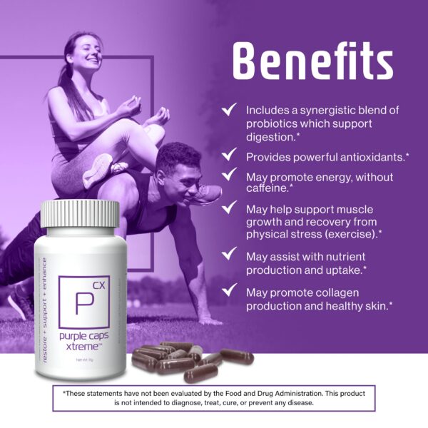 Paquete BHIP Purple Caps Xtreme para bienestar y salud