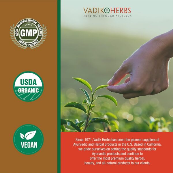 Paquete cápsulas Vidanga certificadas orgánicas Vadik Herbs
