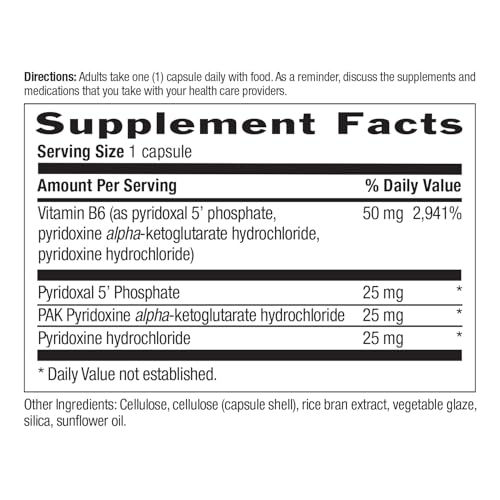 Paquete Country Life Coenzima Activa B-6 30 cápsulas vegetarianas