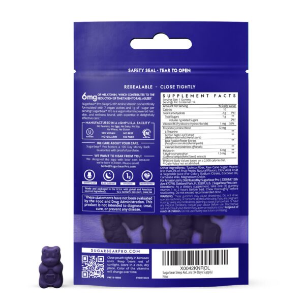 Paquete doble de gomitas SugarbearPRO Sleep sabor bayas