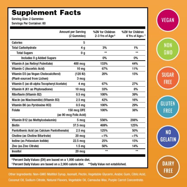 Multivitaminas NutraChamps goma para niños con garantía de calidad