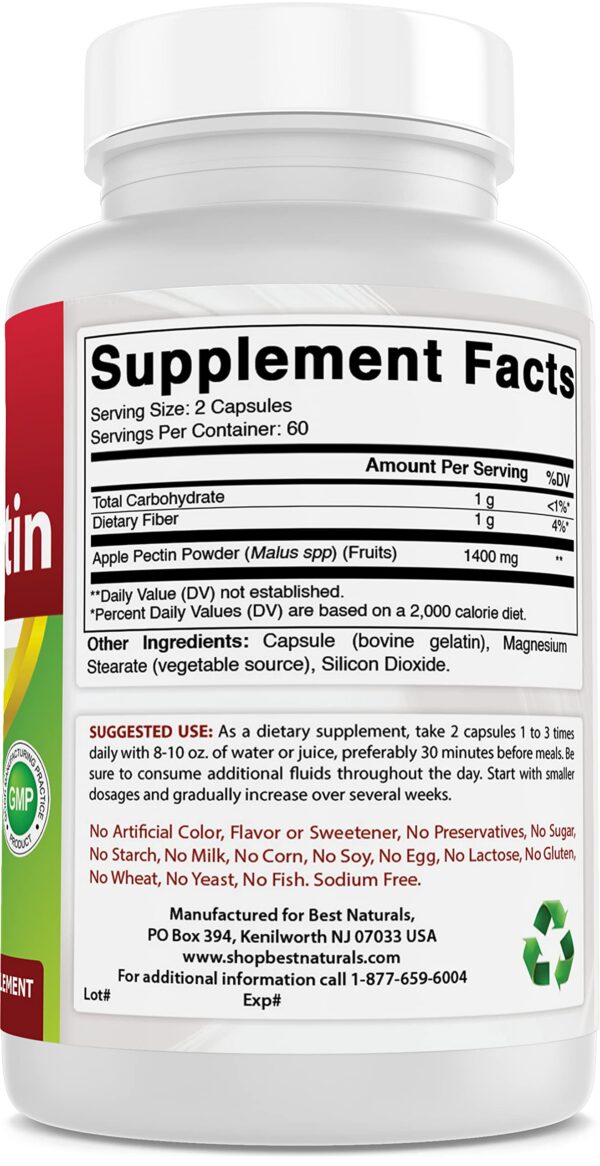 Paquete doble suplemento pectina manzana 240 cápsulas