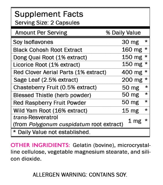 suplemento natural apoyo menopausia mujer 60 cápsulas