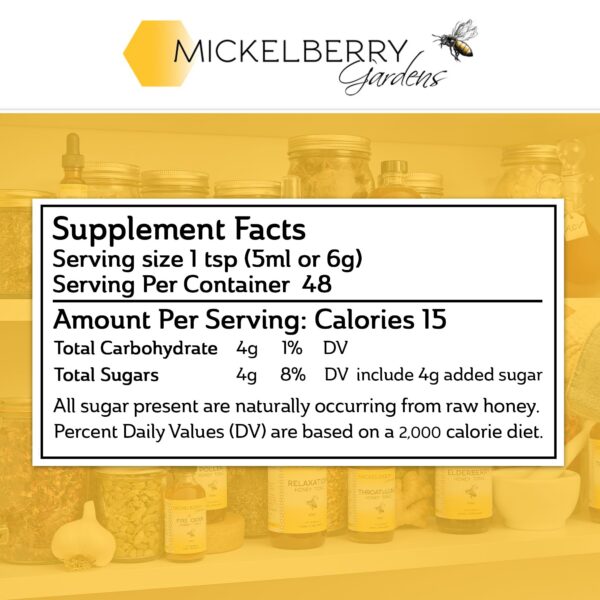 Tónico Mickelberry Gardens mezcla orgánica para salud respiratoria y digestiva