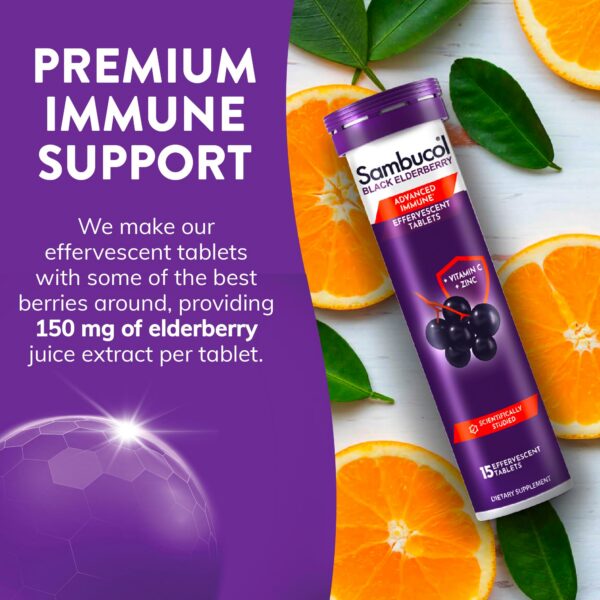 Paquete frontal Sambucol tabletas de saúco negro con vitamina C