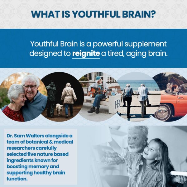 Paquete frontal suplemento Vitality Now Youthful Brain caja