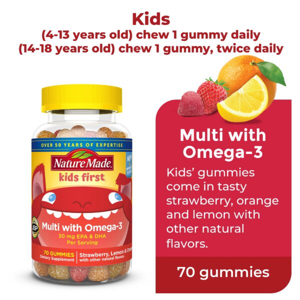 Version 1.0.0 Paquete gomitas Nature Made para adultos y niños apoya salud ósea y muscular