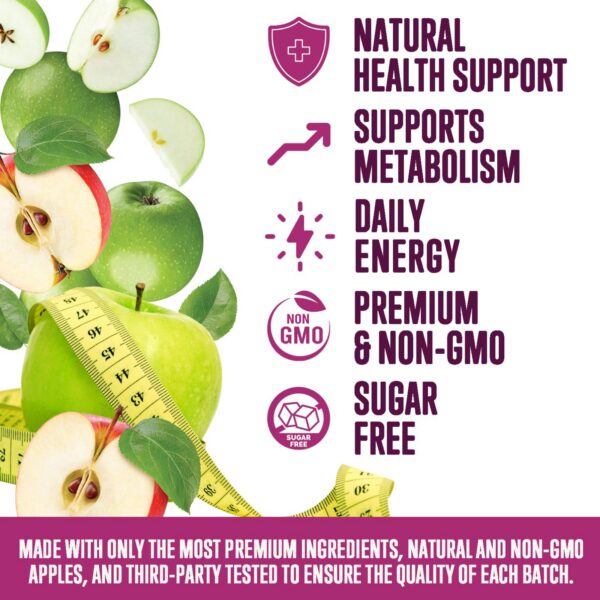 Paquete gomitas vinagre sidra manzana aptas veganos