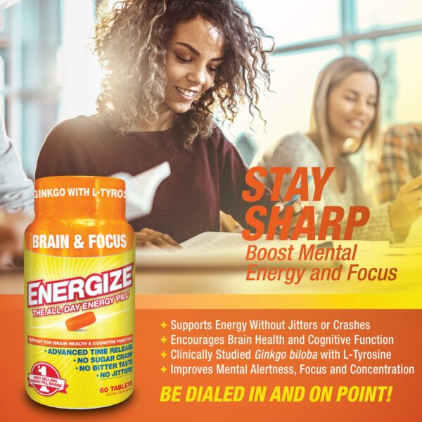 Paquete iSatori Energize pastillas cafeína enfoque sin caídas