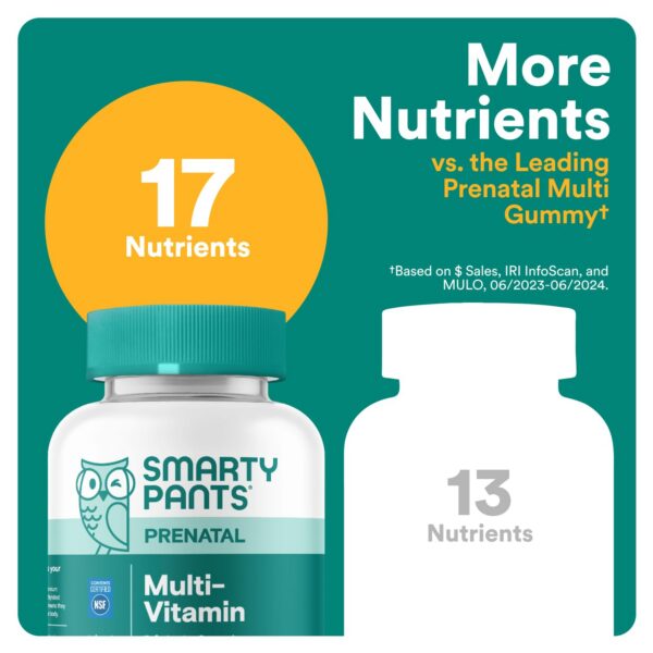 Paquete lateral vitaminas prenatales SmartyPants gomitas 60