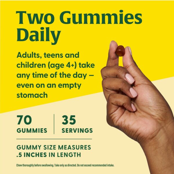 Paquete de MegaFood gomitas vitamina b12 vegano 70 unidades