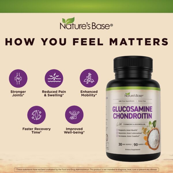 Version 1.0.0 Glucosamina condroitina y curcumina suplemento básico para articulaciones