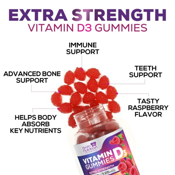 Version 1.0.0 Paquete multiple gomitas D3 alta potencia para adultos