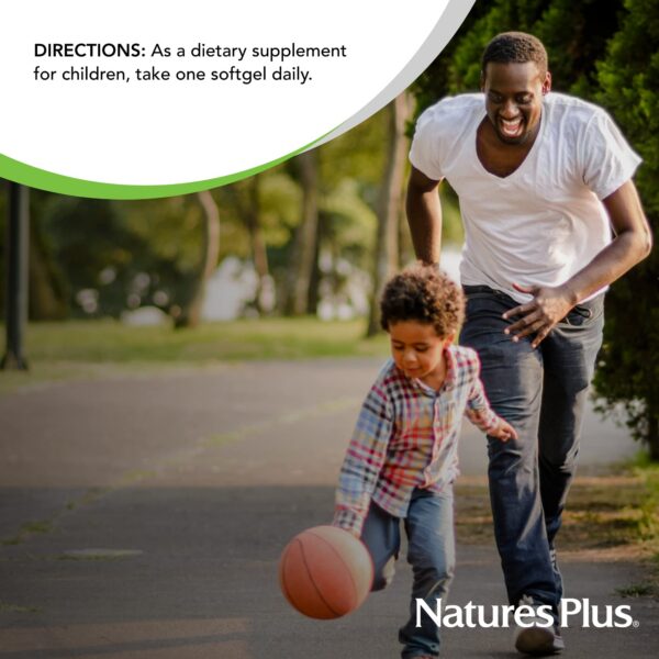 Sabor natural naranja en cápsulas Vita-Gels para niños