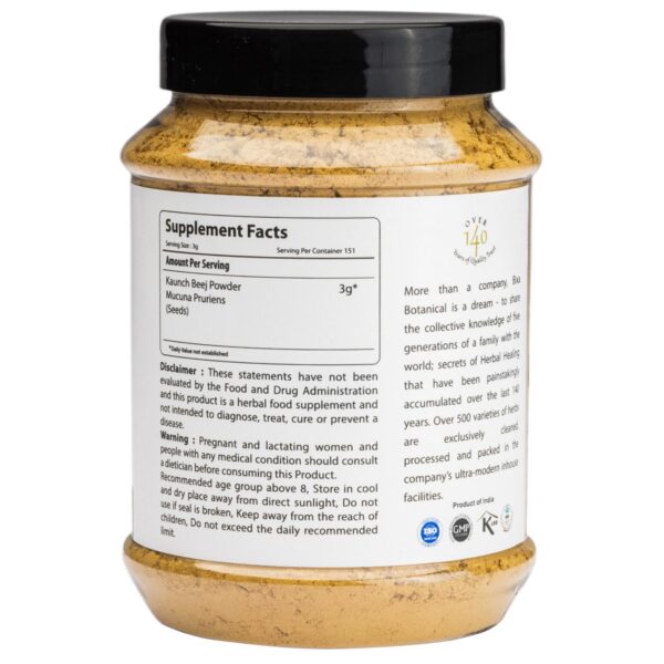 Paquete de polvo de Mucuna pruriens 1 lb para suplementación natural